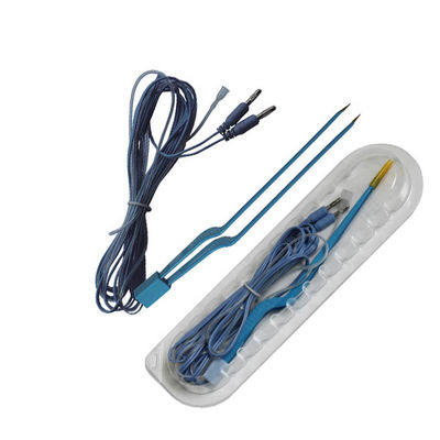 Πρότυπο σχεδιασμό Έλεκτροχειρουργικό μολύβι μιας χρήσης με χρώμα ασημένιας κορυφής και ανοξείδωτο χάλυβα